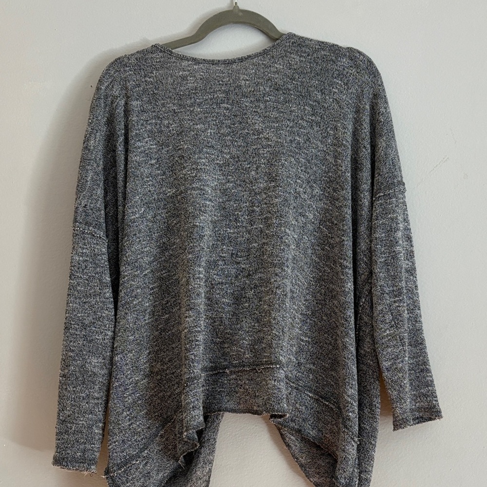 Lulu's Charcoal Open Back Sweater